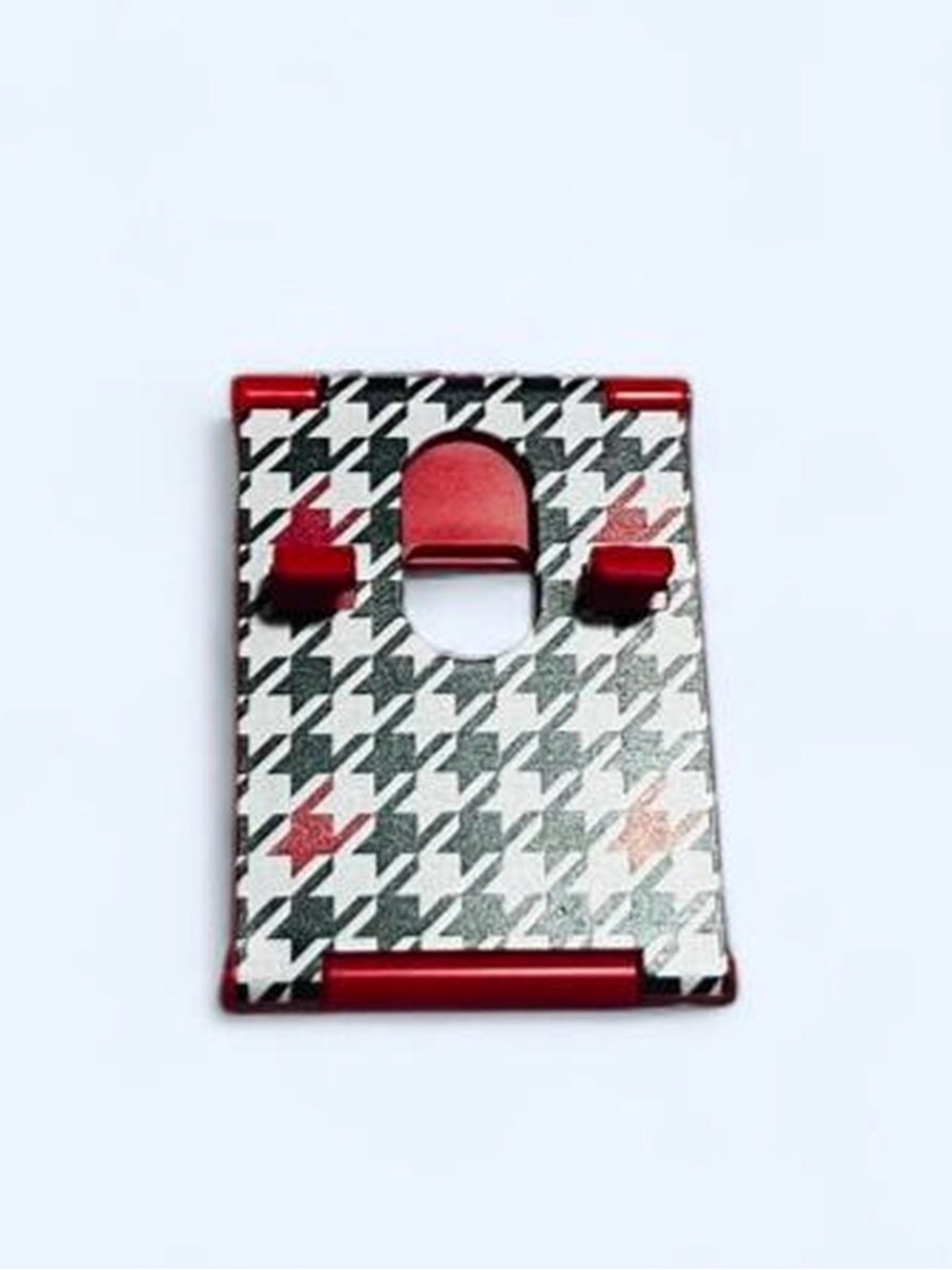 Universal Red & Black Houndstooth Phone Stand Case Accessory